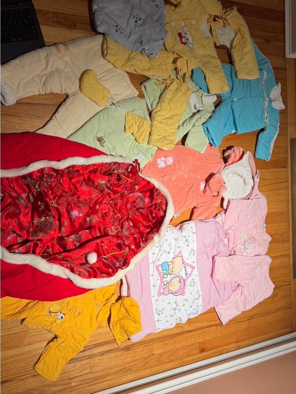 Kids Multicolor Pajama and Sleepwear Bundle - Pink, Yellow, Blue, Red, Orange